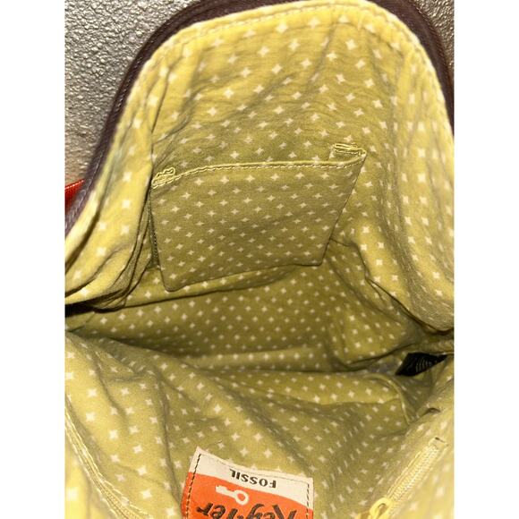 Fossil Key-Per Artsy Preppy Academia Apple Floral Crossbody Purse - Picture 7 of 7